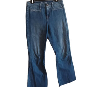 𝅺Big Star high rise Bella flare.  Size 29. Raw hem. Good used condition.